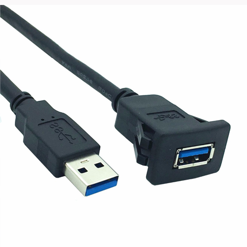 Montaggio-filo-USB-3.0-Pannello-snap-in-snapin-clip-pannello-cavo-costampato-connettore