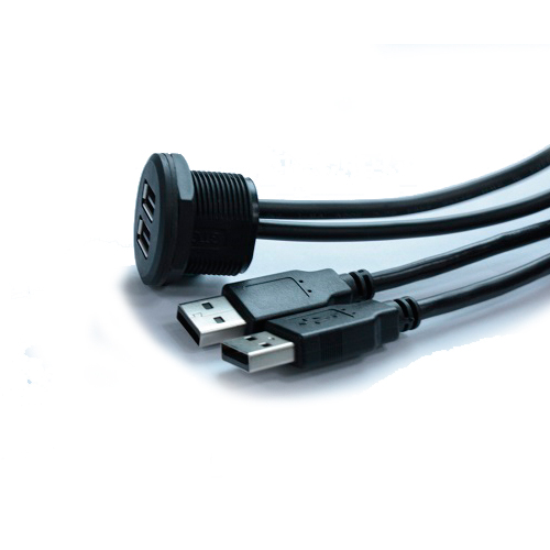 USB-A-Circolare-Connettore-pannello-cavo-cablaggio-IP67-Waterproof-GTC