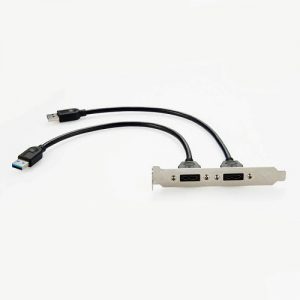 USB-microB-Pannello-flangia-connettore-cablaggio-cavo-morsetto